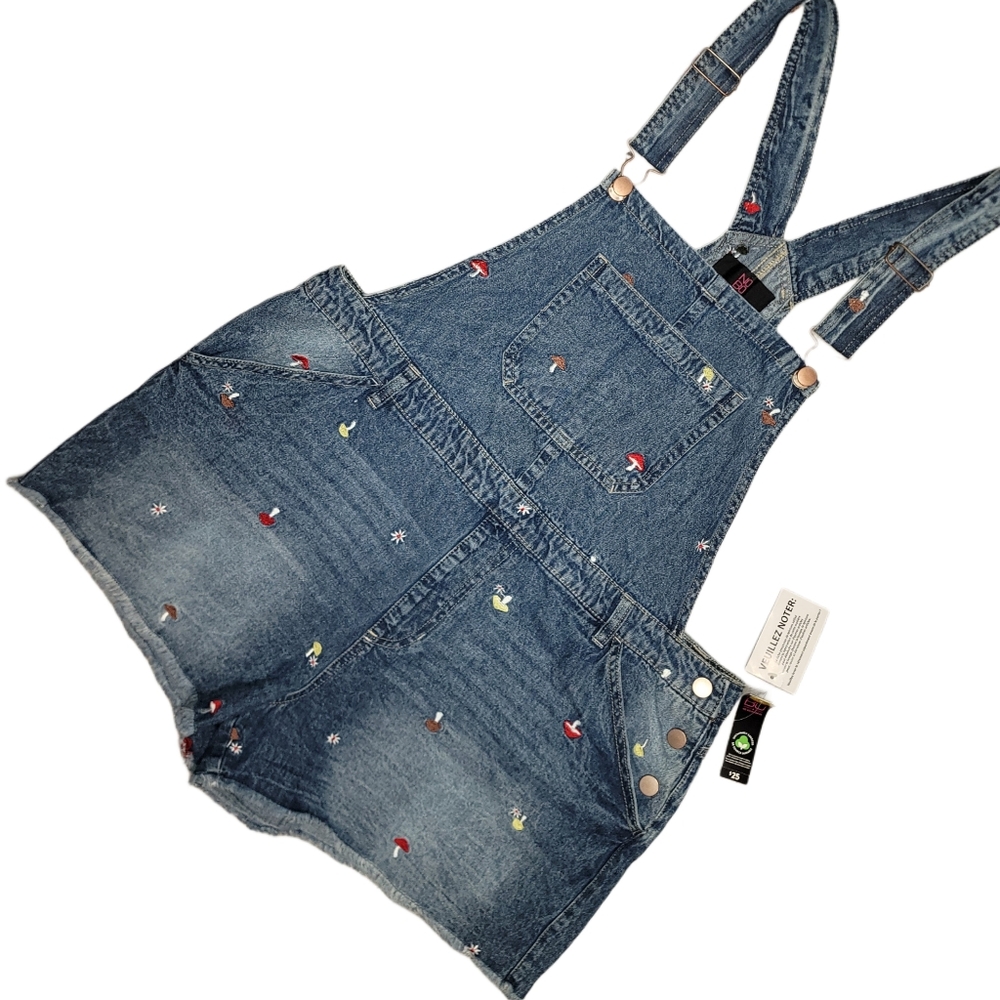 NWT Overall Jean Shorts